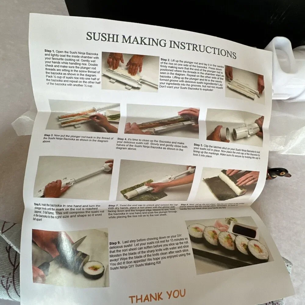 Sushi Maker Kit, Sushi Roller Mold Food Grade Plastic Rice Vegetable